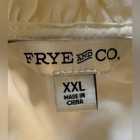 NEW w/TAGS FRYE AND CO. Ivory Button Up Boho Peasant Cowgirl Cottagecore Dress - Picture 2 of 7